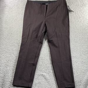 ALFANI PANTS WOMENS 18W PLUS RED BLACK SKINNY LEG COMFORT WAIST 40x29 NWT NEW